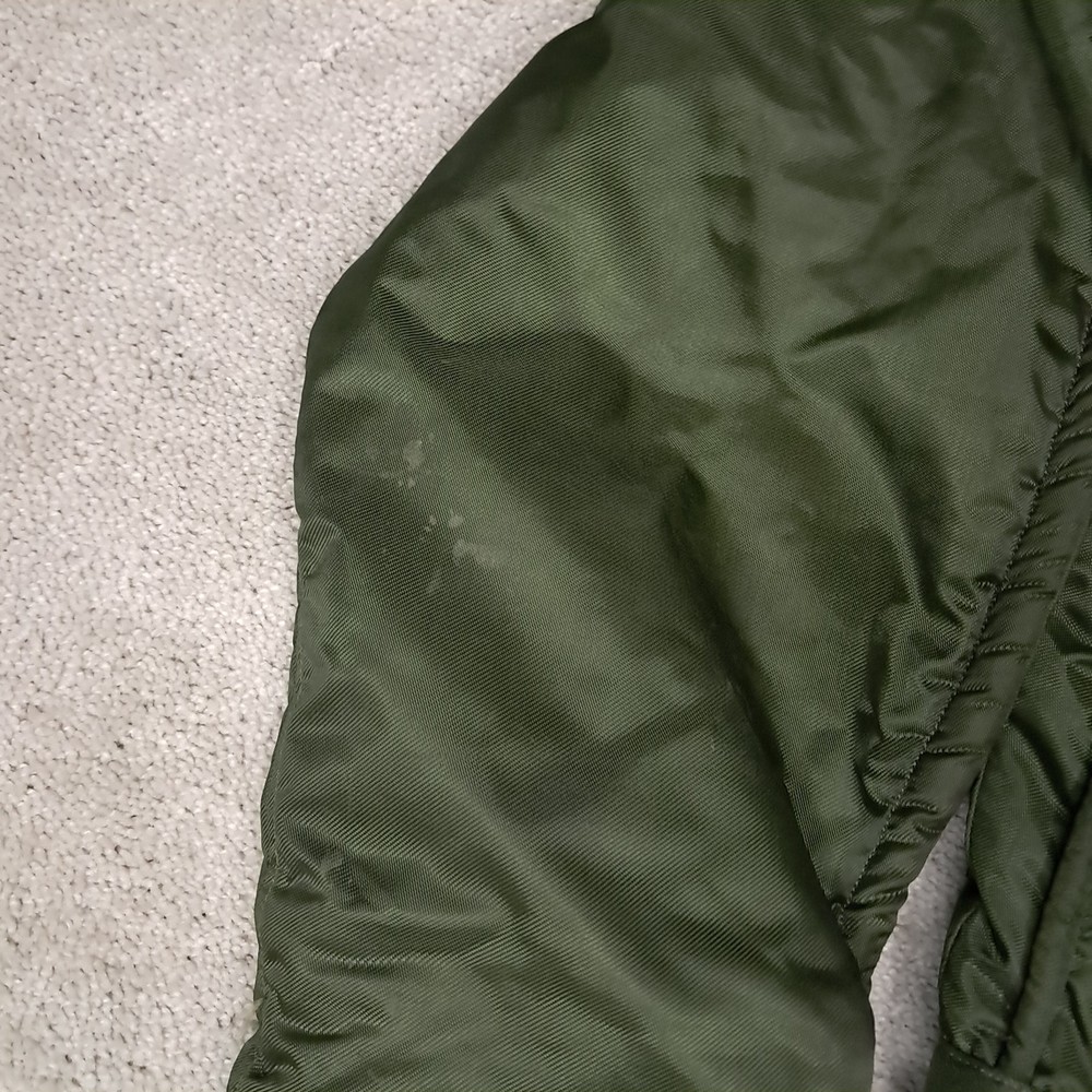 Vtg US Navy A-1 Extreme Cold Weather Deck Bomber Jacket Medium Green