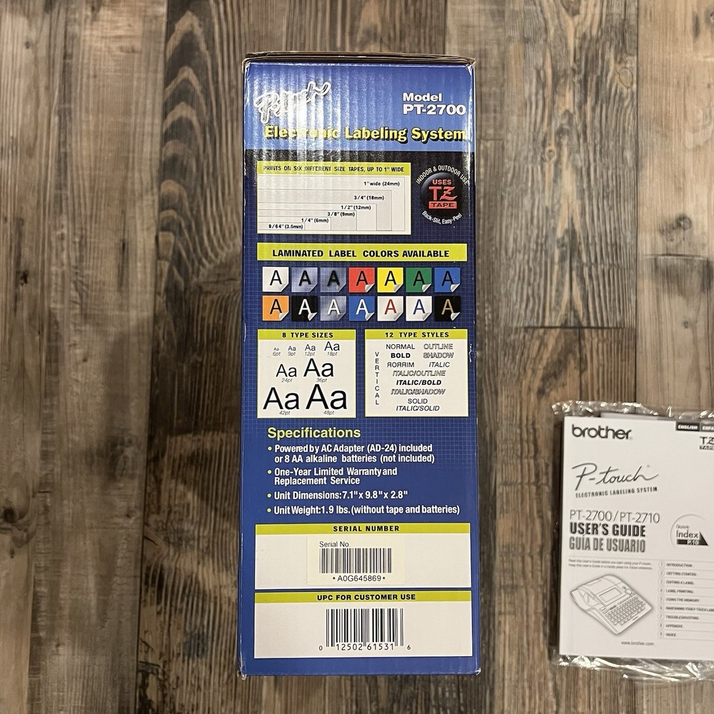 Brother P-Touch PT-2700 Electronic Thermal Labeling System