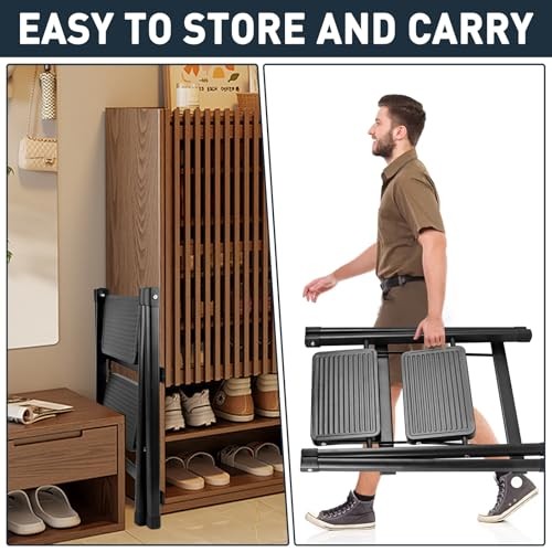 Ladder, Folding Step Stool for Kitchen/Closet/Garage, Sturdy & 2-Step