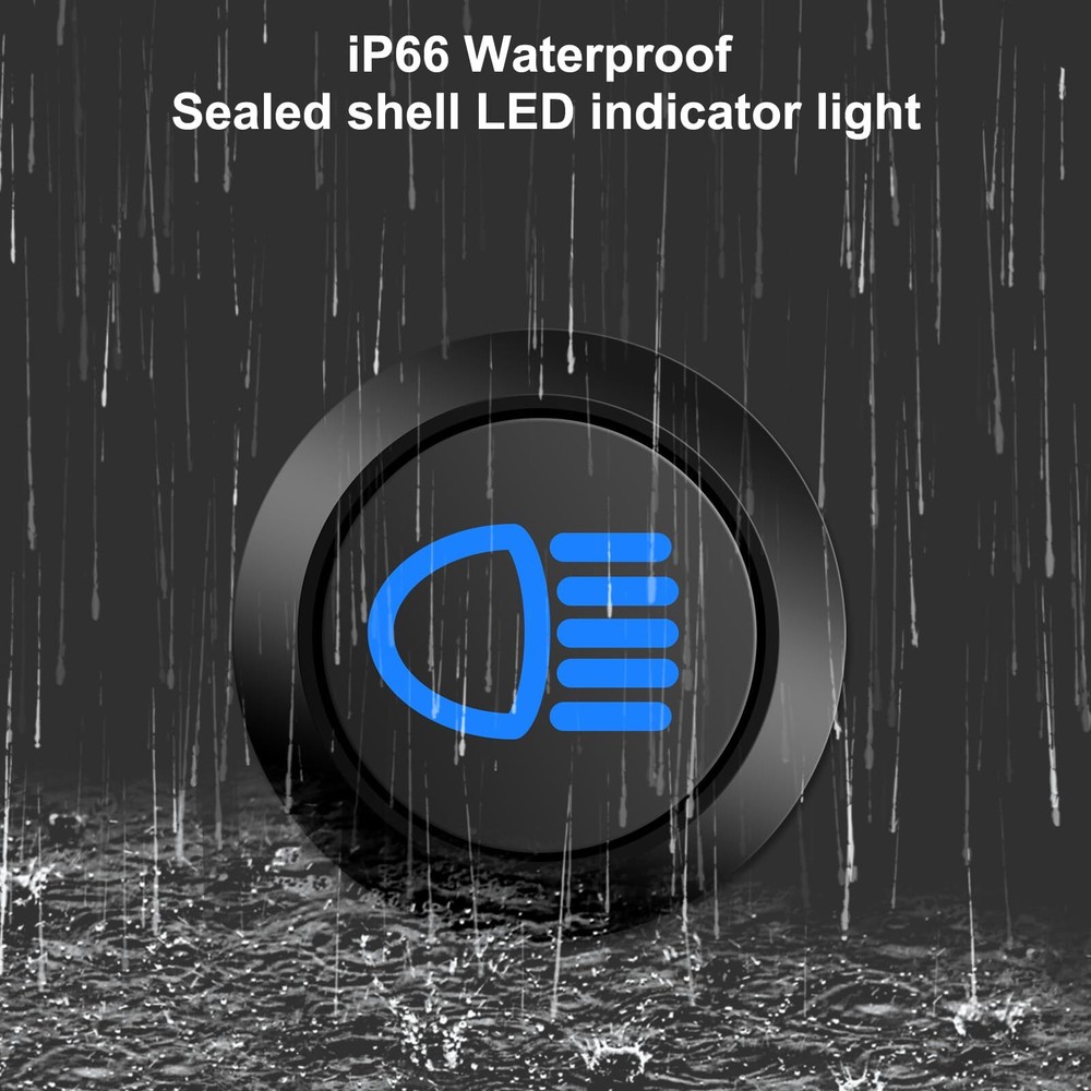 12V LED Indicator Small Light Waterproof, 1/2"(12mm) Panel Cutout 12V 24V