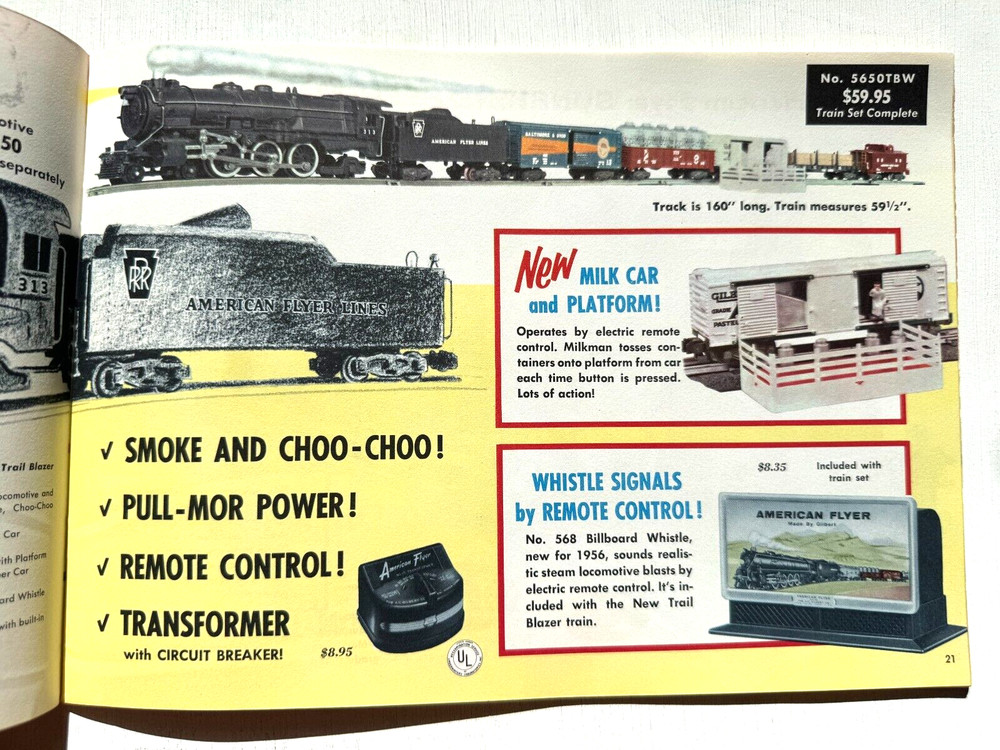1956 Gilbert American Flyer Model Train Catalog- Great Condition!