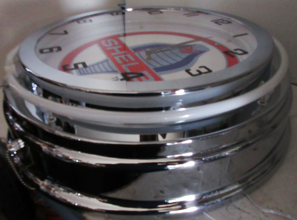 Shelby Snake Blue Double Neon Clock 19"