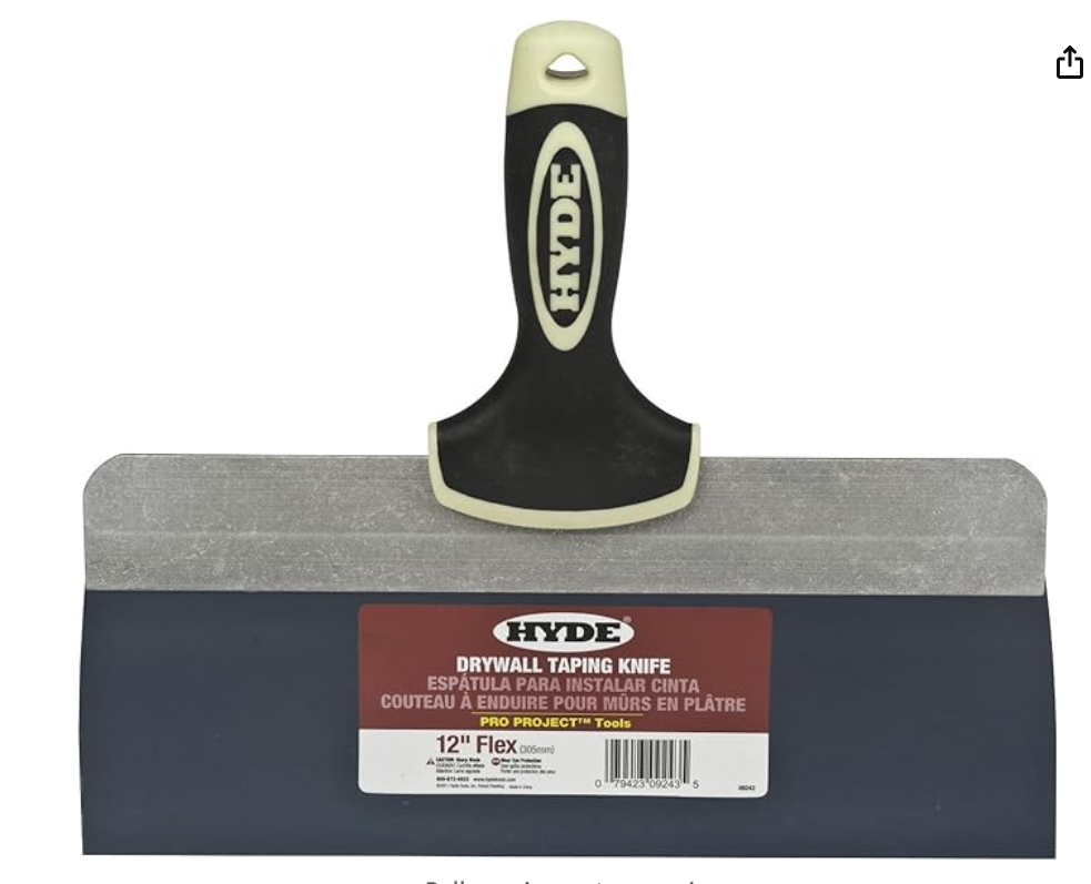 Hyde Tools 12-Inch Pro Project Masonry Work Drywall Joint Taping Patching Knife