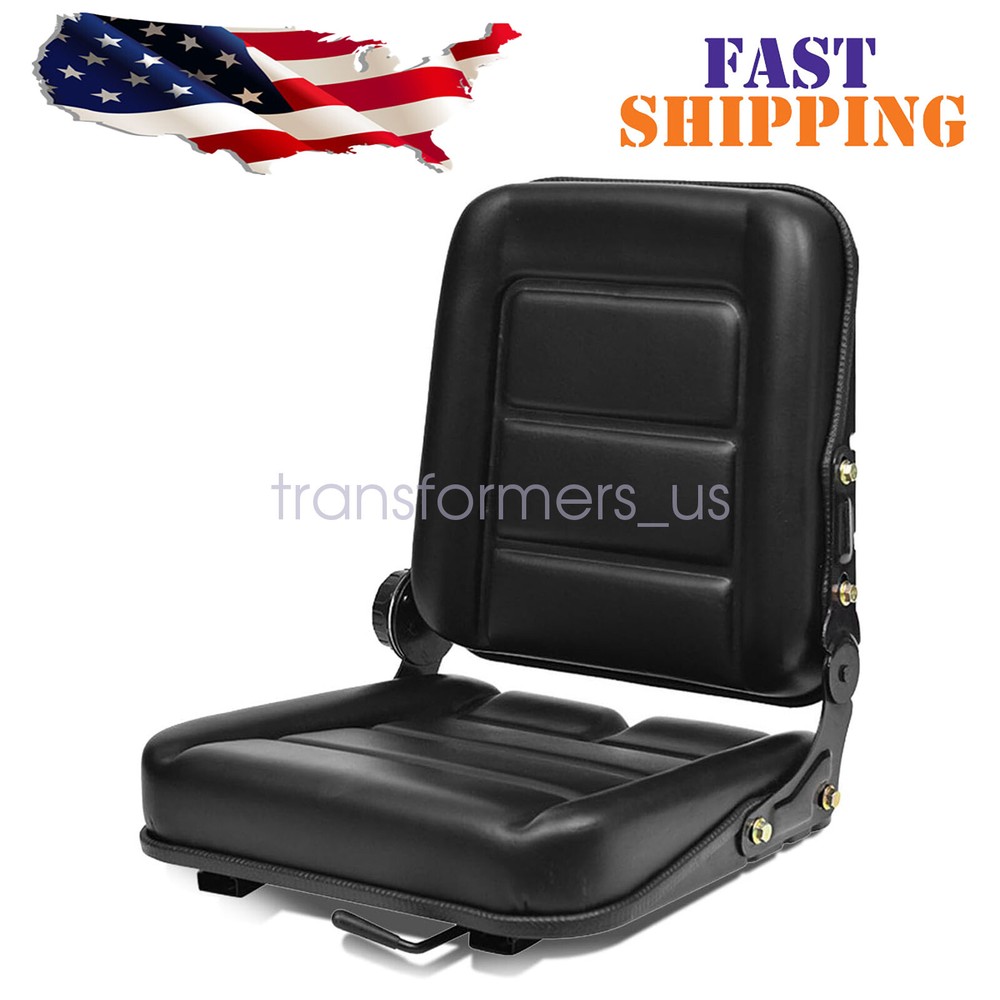 Universal Forklift Seat Fold Down Tractor Seat with Adjustable Angle Back