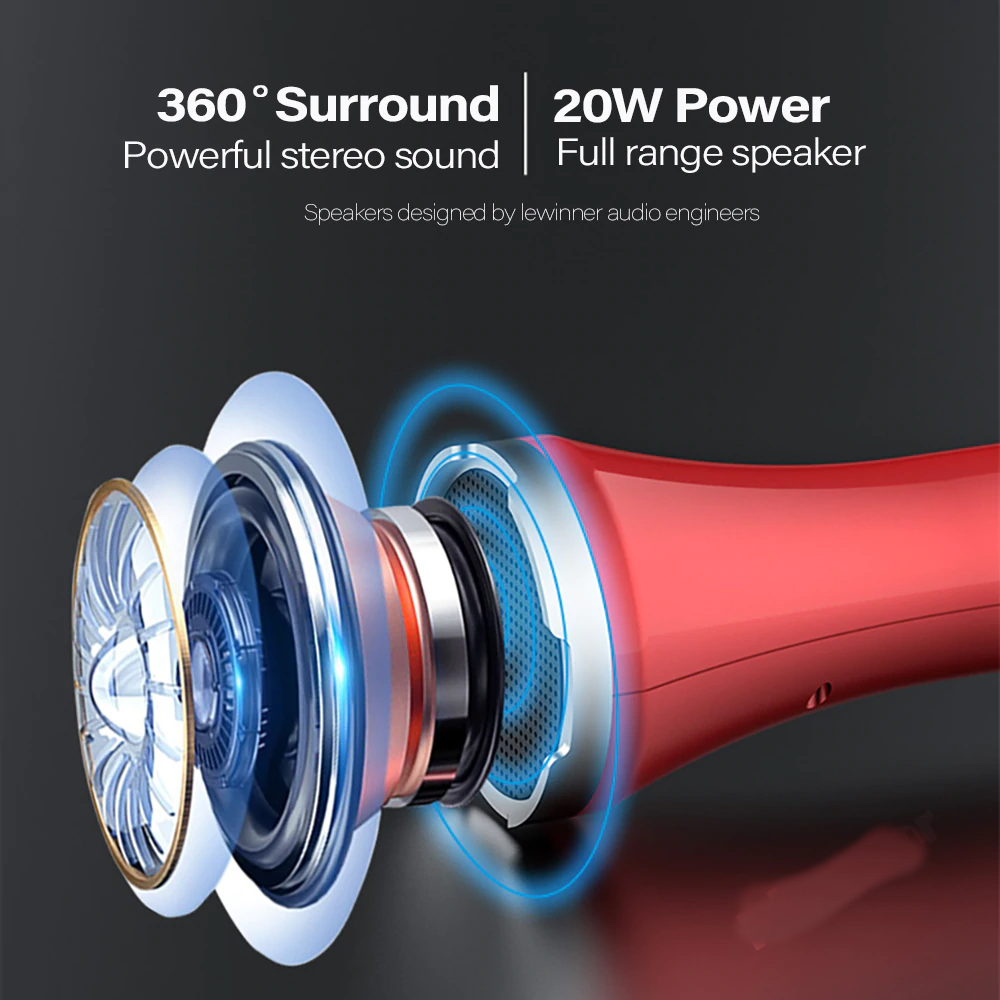 Karaoke Microphone Speaker Wireless Bluetooth Handheld CarPool Mic KTV Speaker