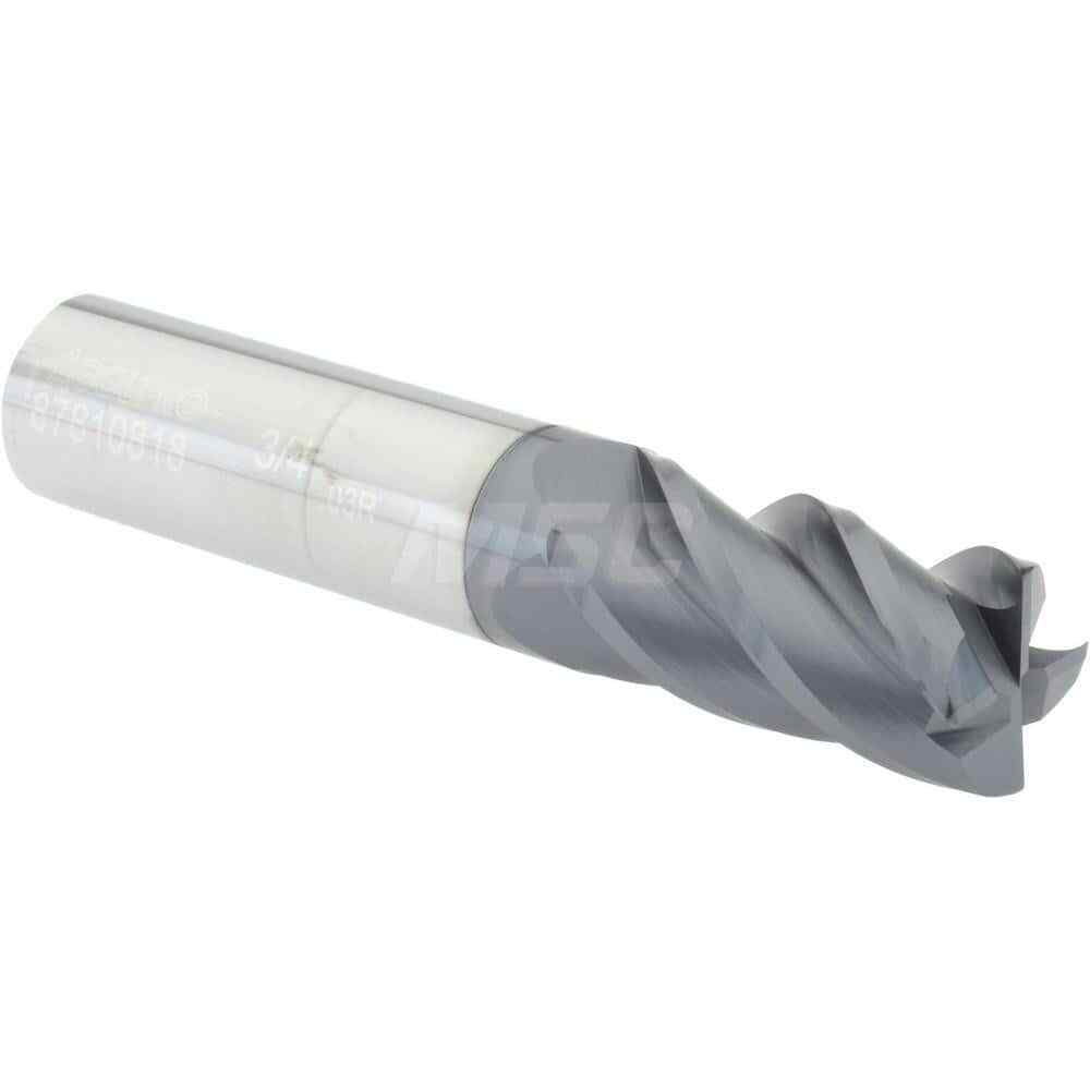 Accupro 3/4" Diam 4 Flute Single End Solid Carbide 0.03" Corner Radius End Mi...
