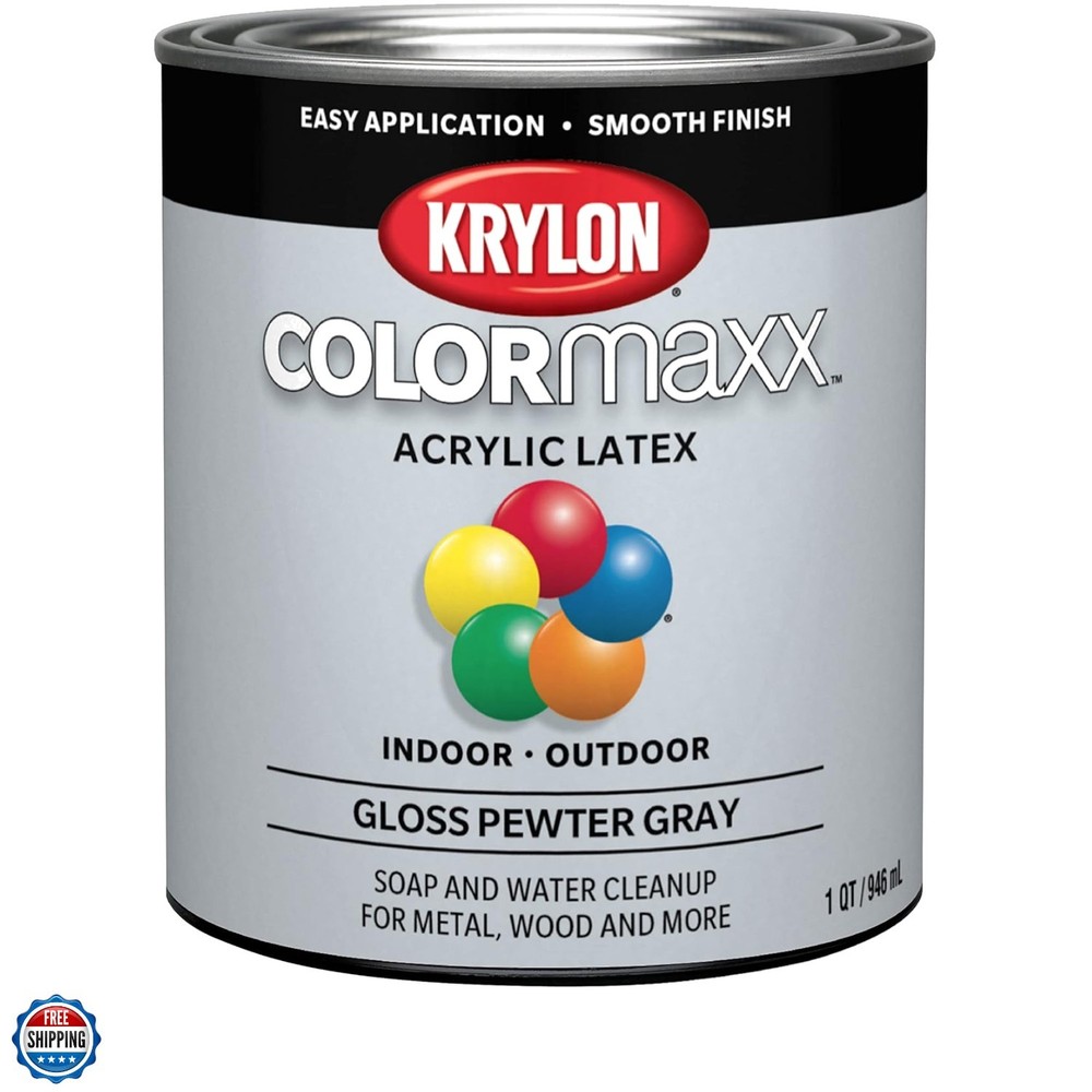 COLORmaxx Brush-On, Gloss, Pewter Grey, 1 Quart