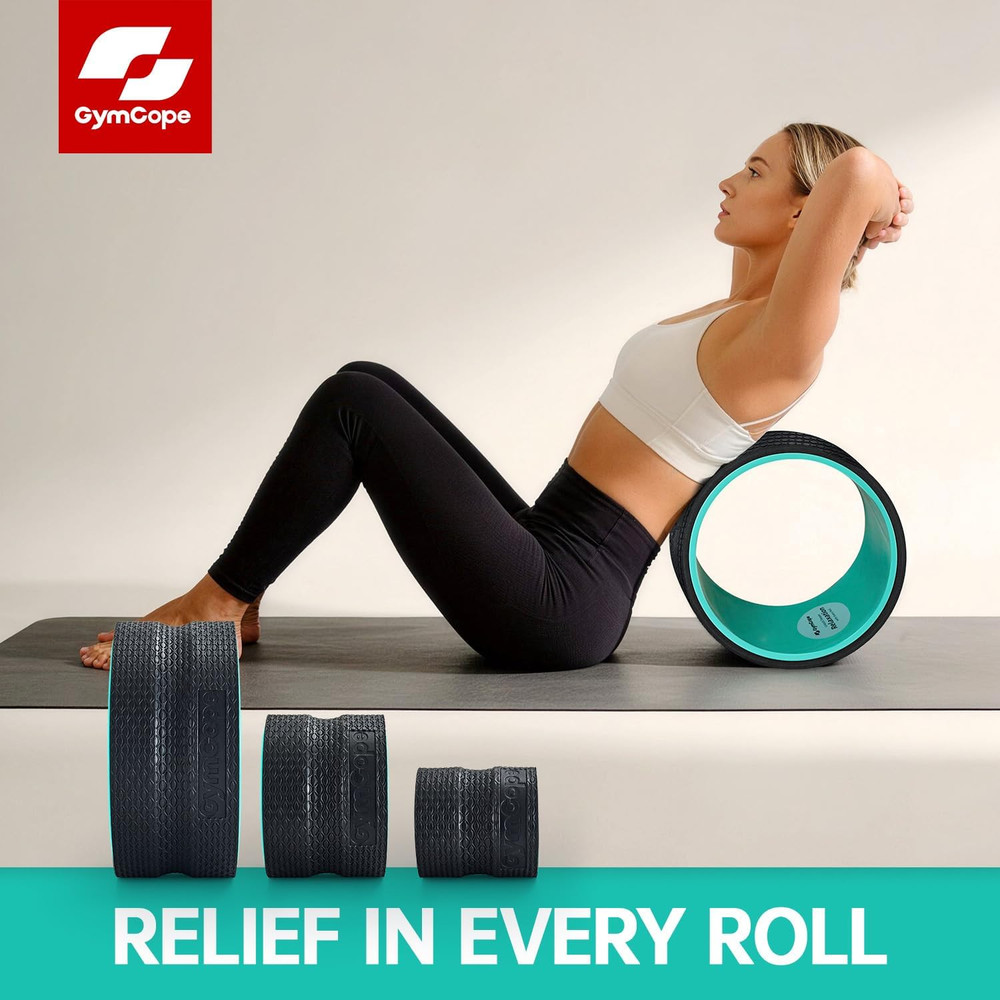 3Pack Back Wheel Foam Roller – Targeted Back & Neck Relief, Lumbar Spine Stretch