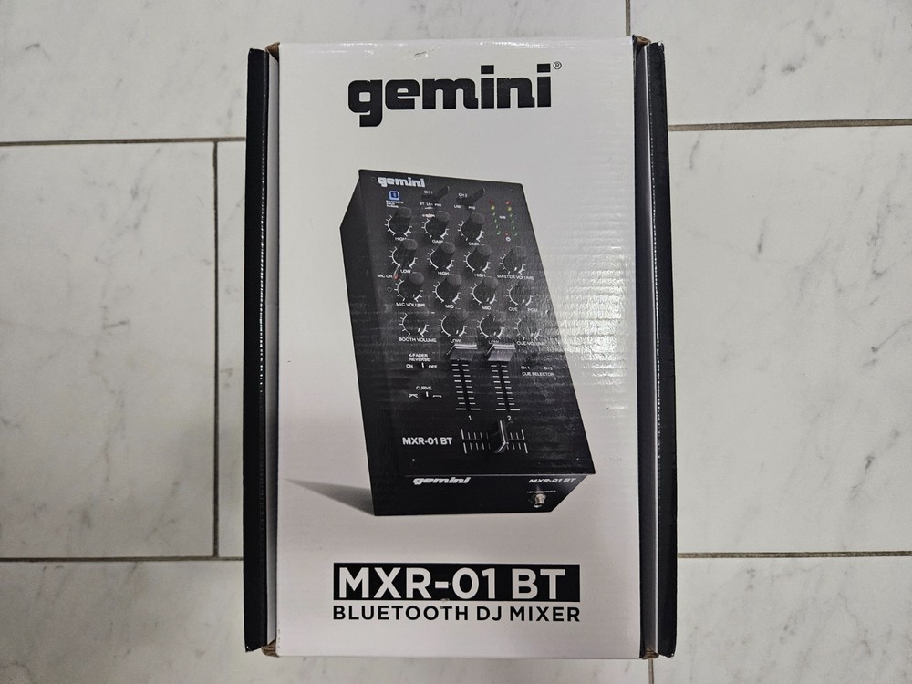 Open Box Gemini MXR-01BT 2 Channel Professional DJ Mixer Bluetooth Input
