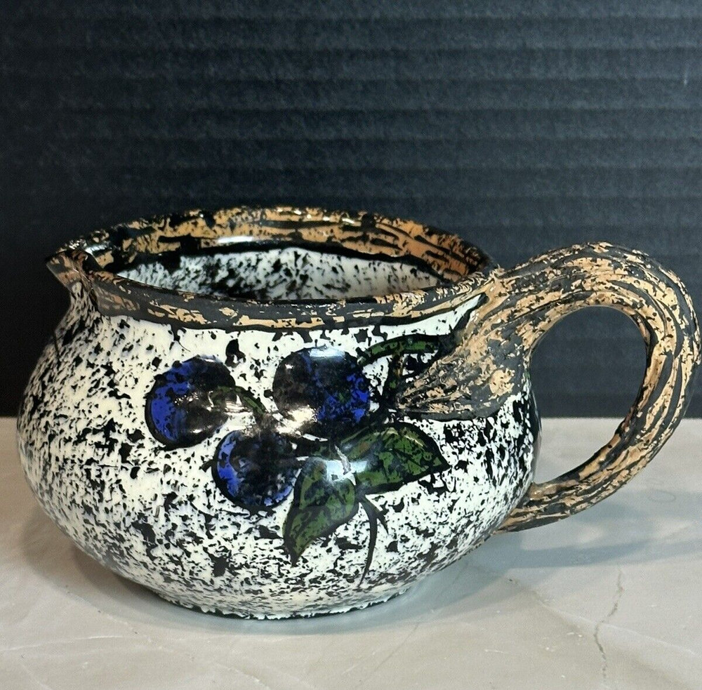 Art Pottery Small Pitcher/Creamer Signed Hand Painted