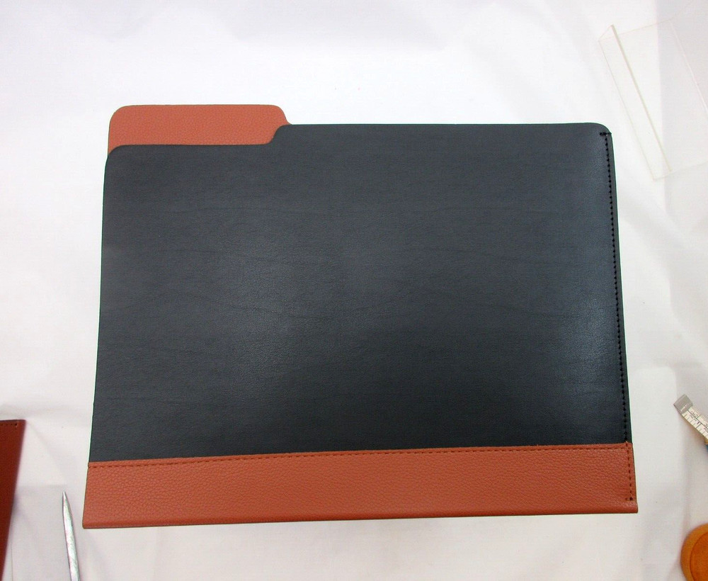 File Folder Leather by Graphic Image Made in America Black w Saddle