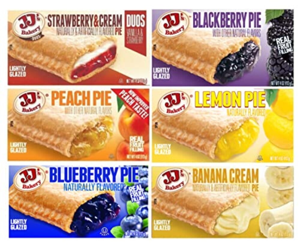 JJ's Bakery Fruit Pie Variety Pack | 6 Flavors | 6 Pack