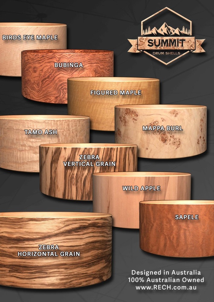 Summit 14x8 Snare Drum Shell Oak