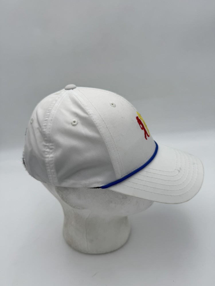 Drive Chip Putt Logo Golf Hat Cap Strap Back Youth White Rope EUC