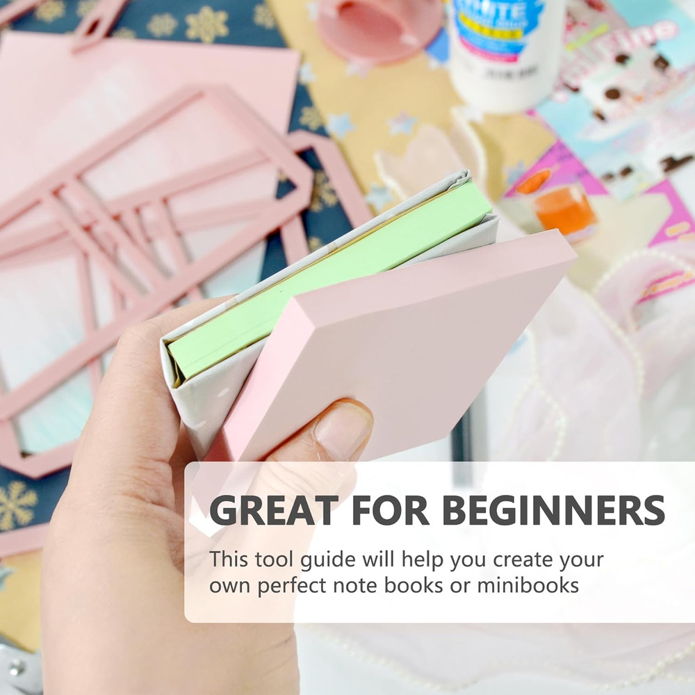 9Pcs Bookbinding Easy Scrapbooking Tool for Starter, Complete Great Stencils and