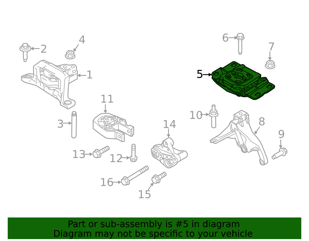 Genuine Ford Automatic Transmission Mount Bracket CV6Z-6068-C