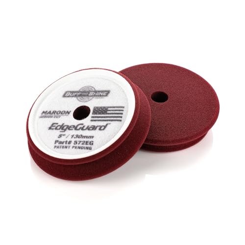 - EdgeGuard Foam Buffing Pads - - 5" Medium Cut Pad - Pack 5" (2 Pack) Maroon