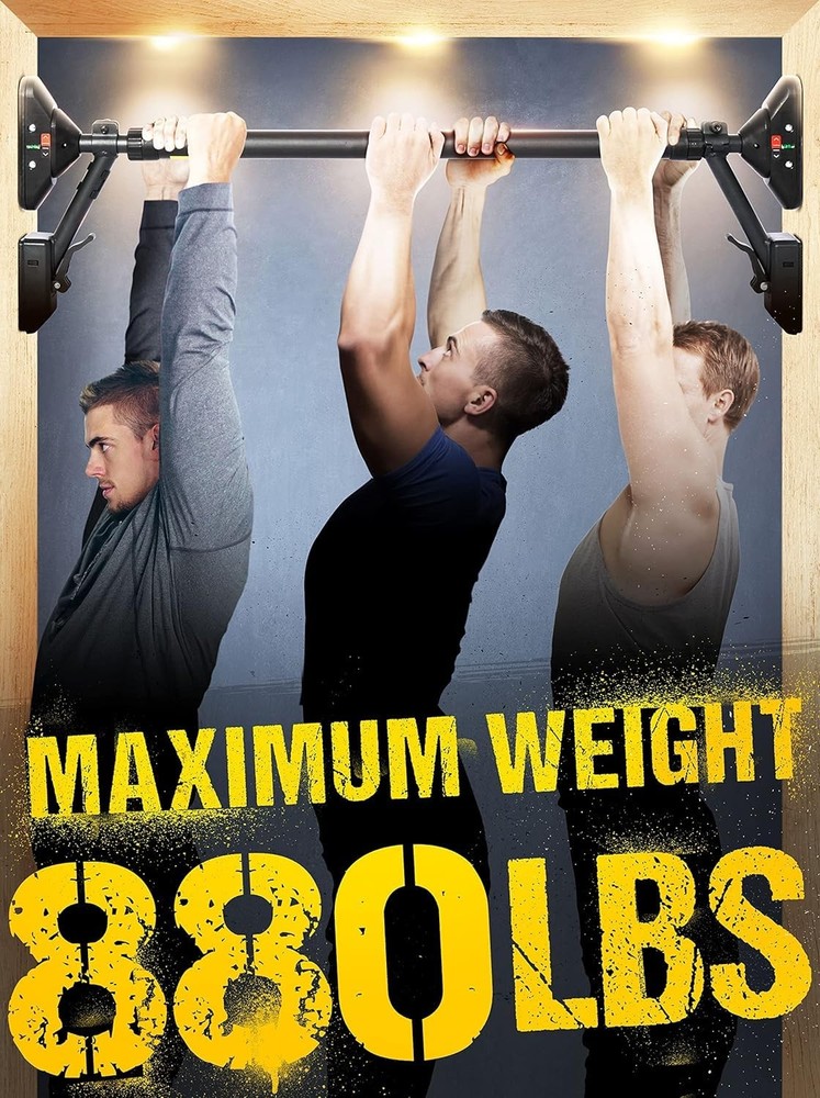 Pull Up Bar Chin Upper Body Workout Dual Security Locking TwoWay Support Gym