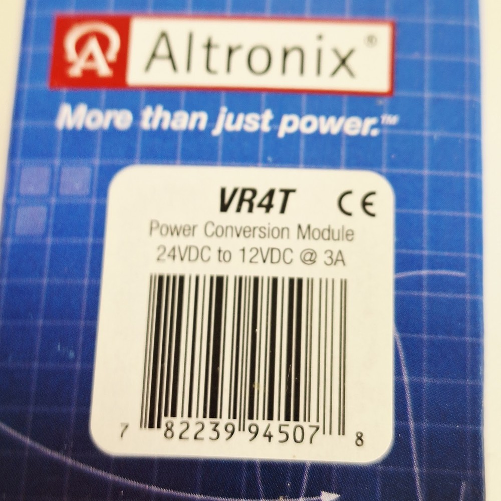 Altronix VR4T Power Conversion Module - 24VDC to 12VDC @ 3A Voltage Regulator