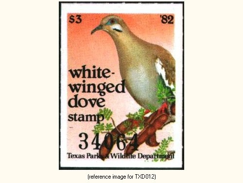 D2K Texas White-wing Dove 1982 $3.00