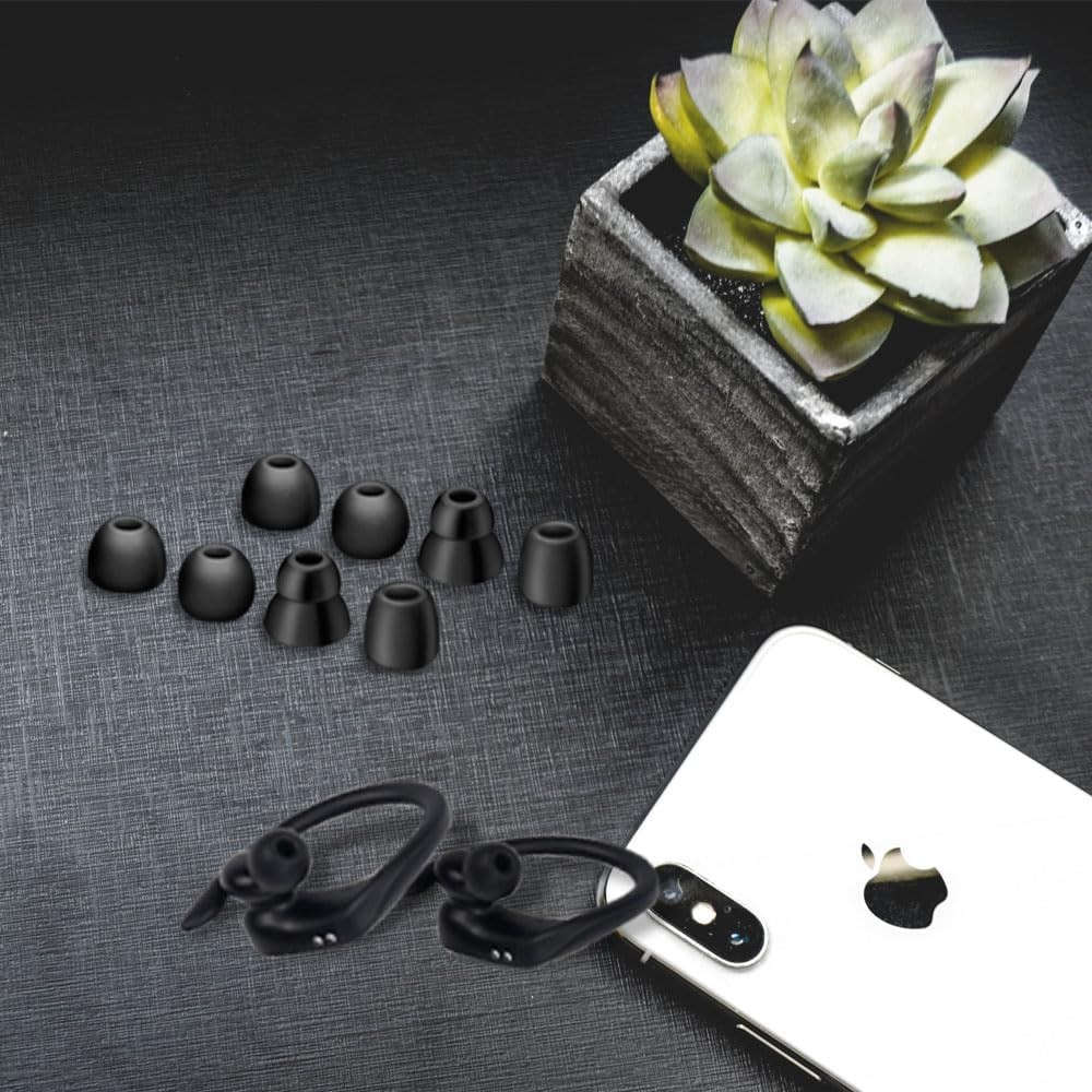 Replacement Eartips Compatible with Powerbeats Pro Wireless Earphone Black