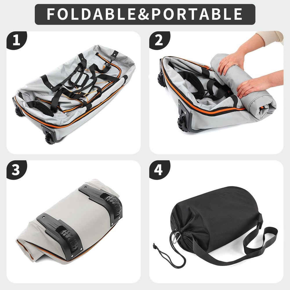 32” Soft Sided Foldable Duffel Bag without Telescopic Handle,110L 140L Exp