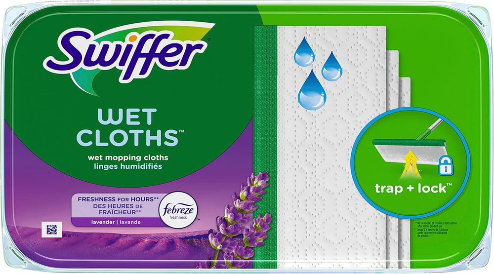 Sweeper Wet Mopping Pad Multi Surface Refills for Floor Mop, Lavender & Vanilla