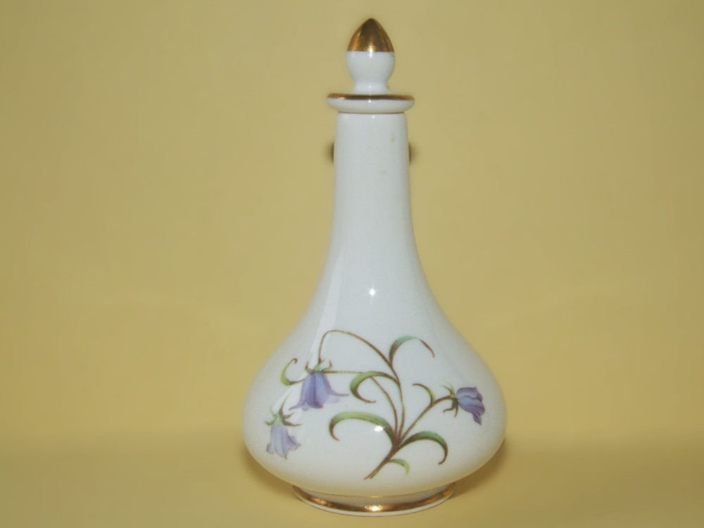 A Spode Campanula Perfume Bottle with Lid