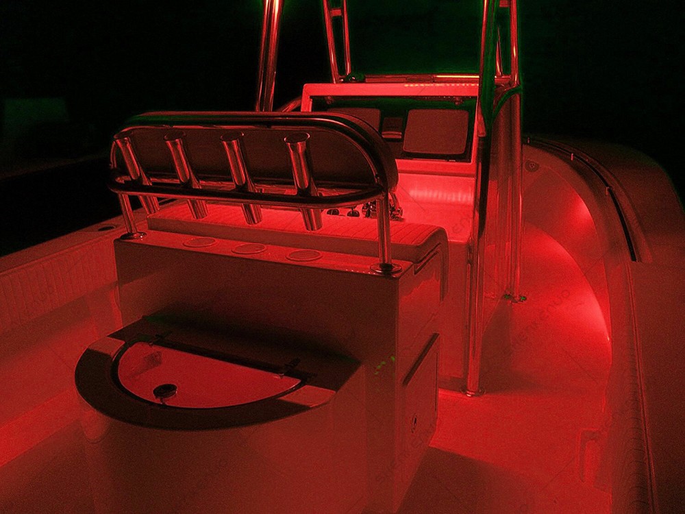 Red LED Boat Light Deck Waterproof 12V Bow Trailer Pontoon Lights Strip Marine