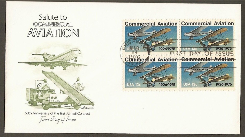 #1684 13c Commercial Aviation - Artmaster FDCB4