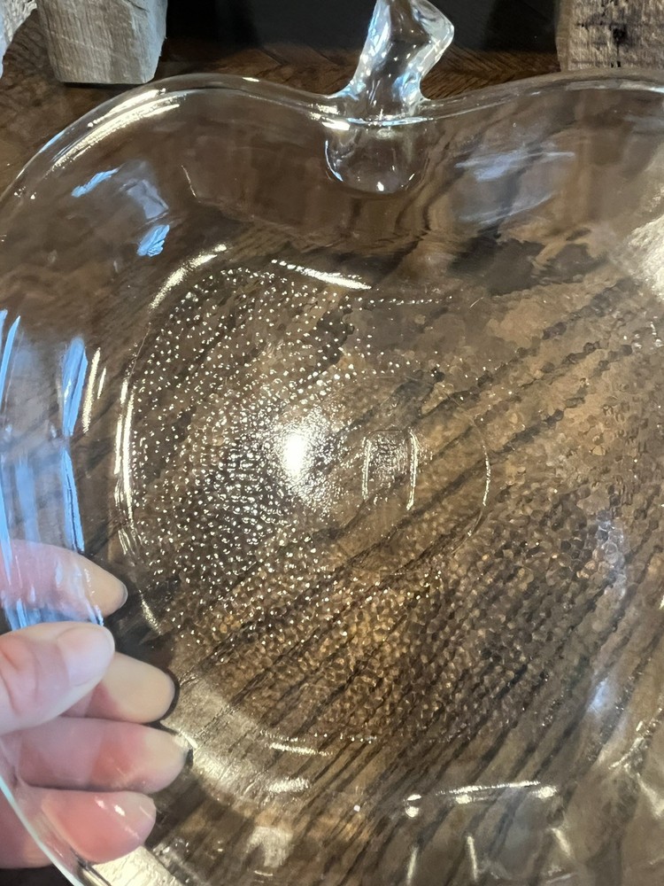 Vintage Glasbake Apple Shaped Glass Pie Plate