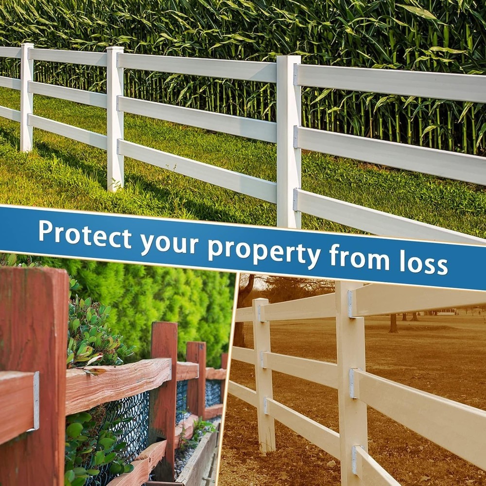 Durable 20-Pack Galvanized Fence Bracket Kit for Quick Install - Includes Screws