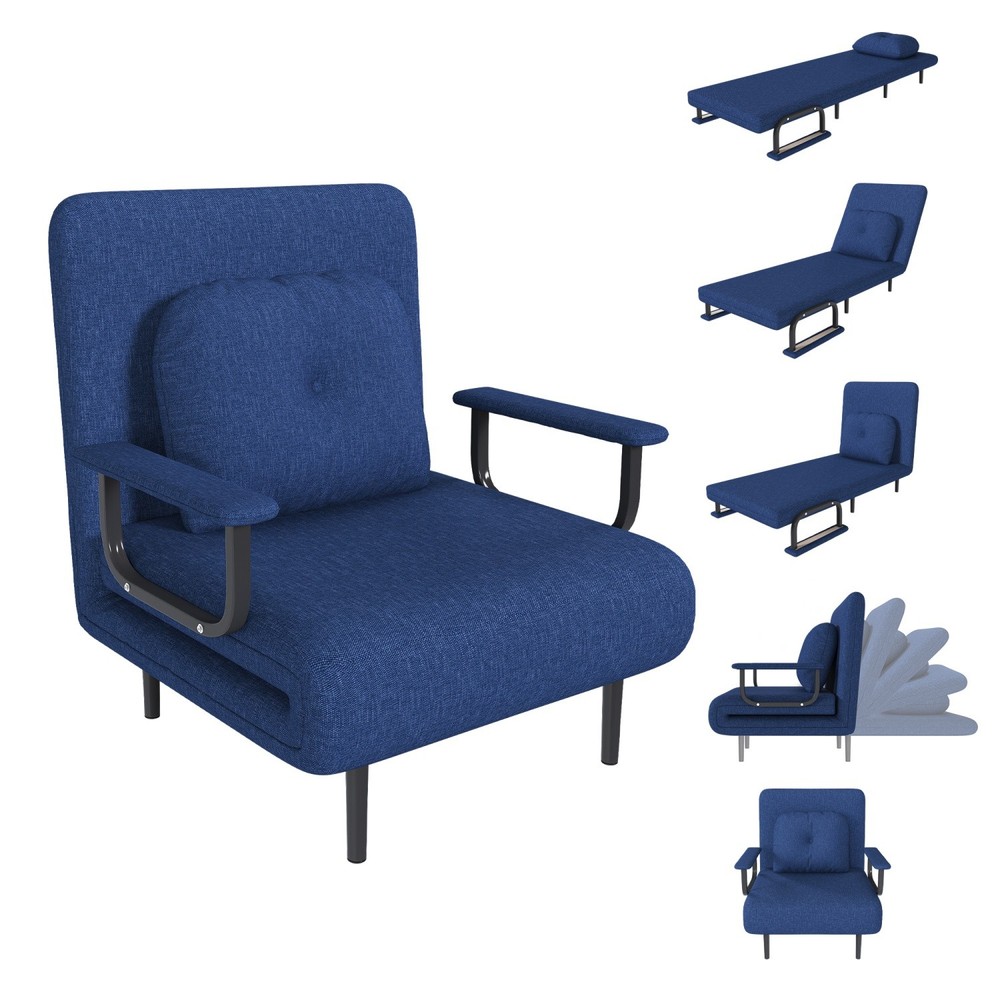 Convertible Sofa Bed Folding Sofa Chair with Adjustable Backrest for Small Space