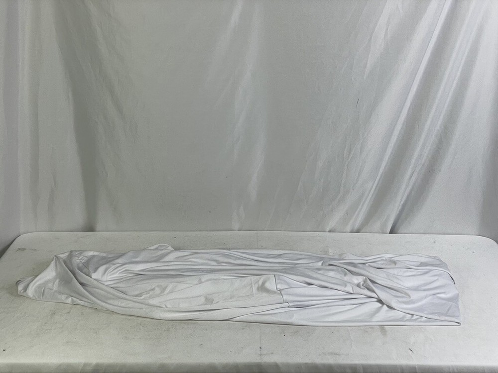 HAORUI Stretch Table Clothes 6 PC 6 FT White