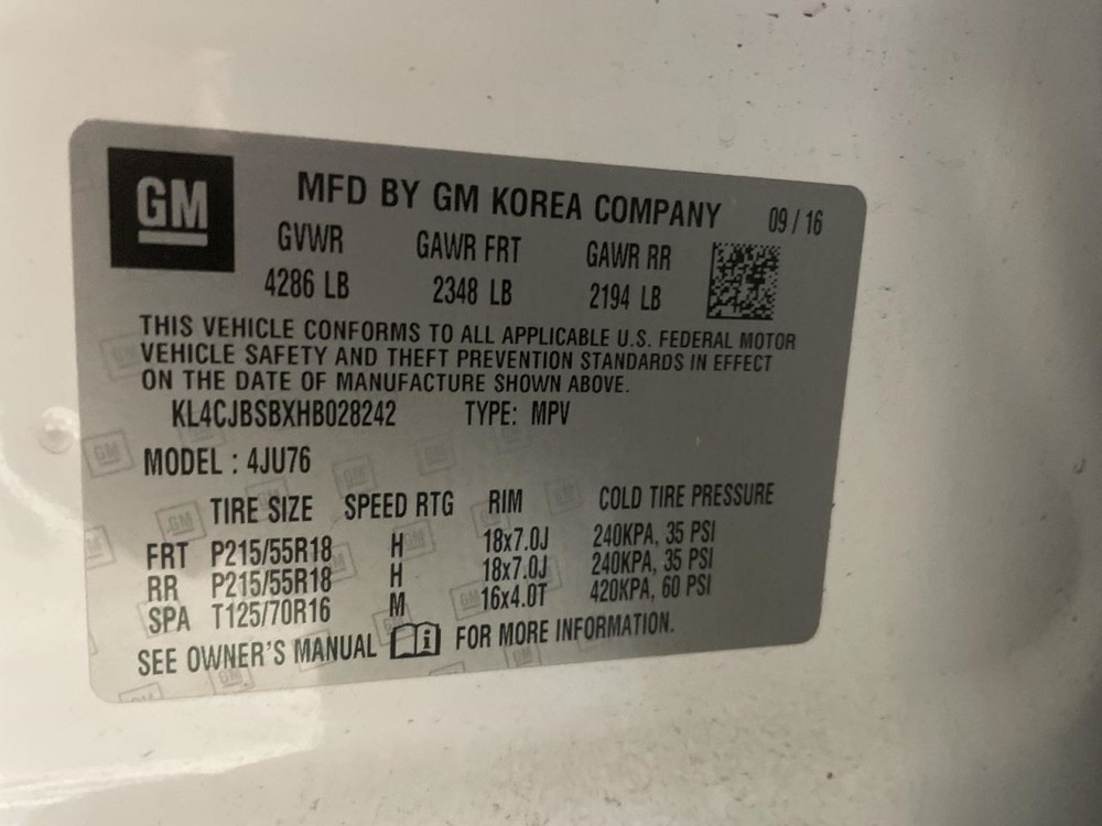 Fuse Box Engine VIN B 8 Digit Opt Luv Fits 17 ENCORE 1050286