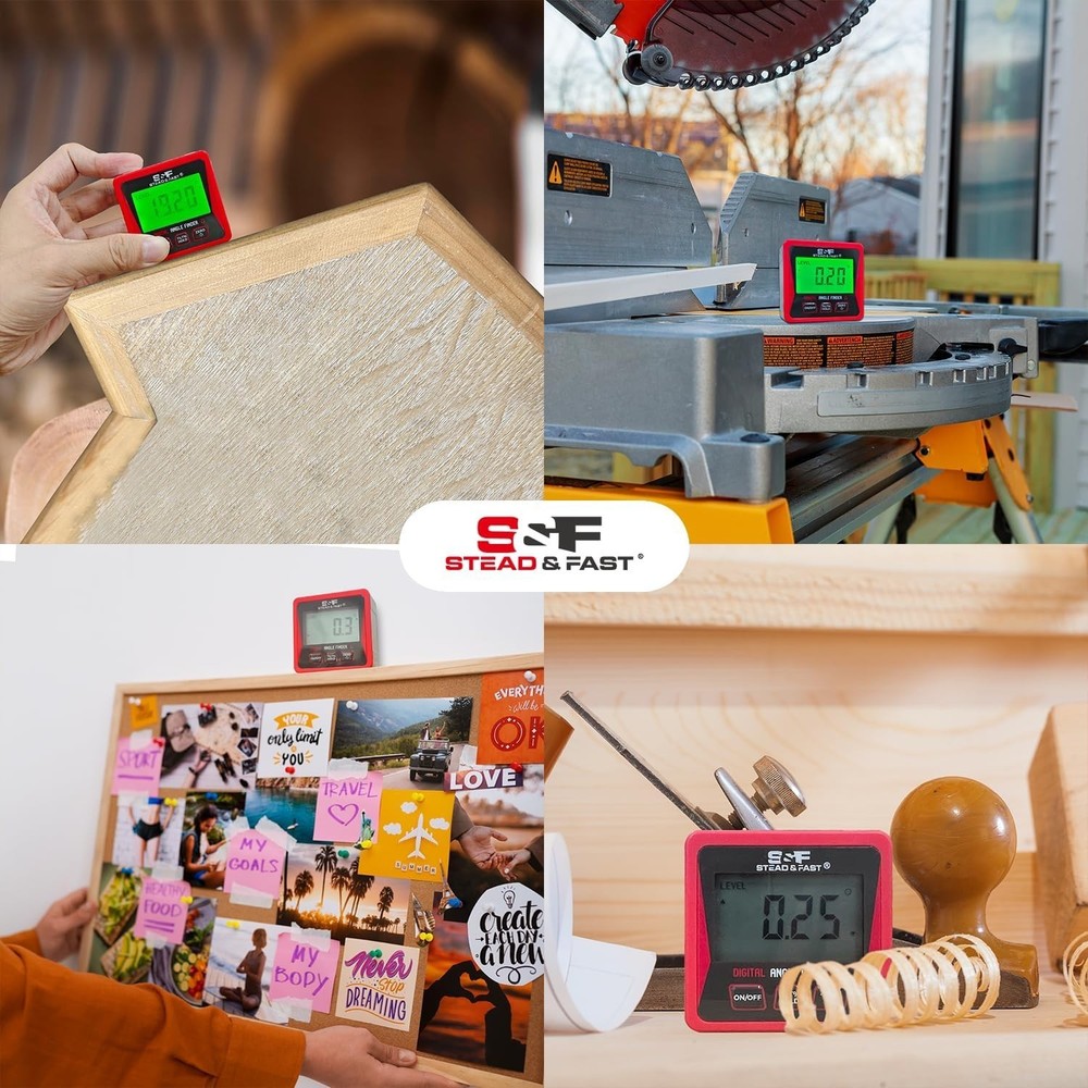 Precision Digital Angle Gauge with Backlit Display - Perfect for Construction