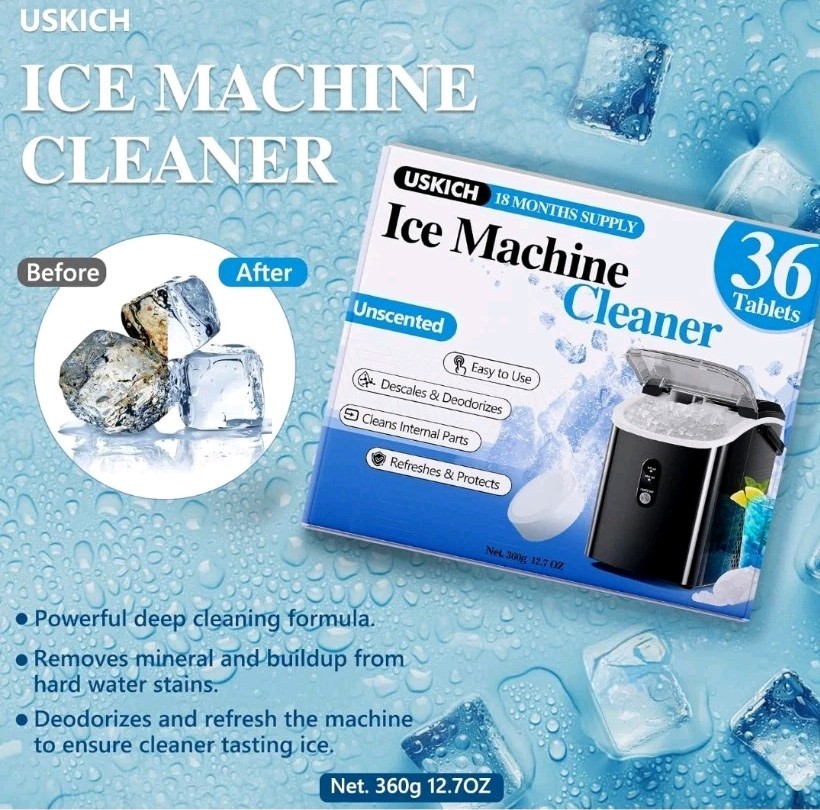 Ice Machine Cleaner Descaler Tablets-36Pack Ice Maker Cleaner Compatible with...