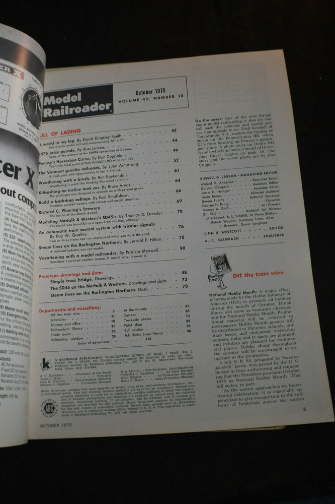 Two (1961/75) Model Railroader Magazines