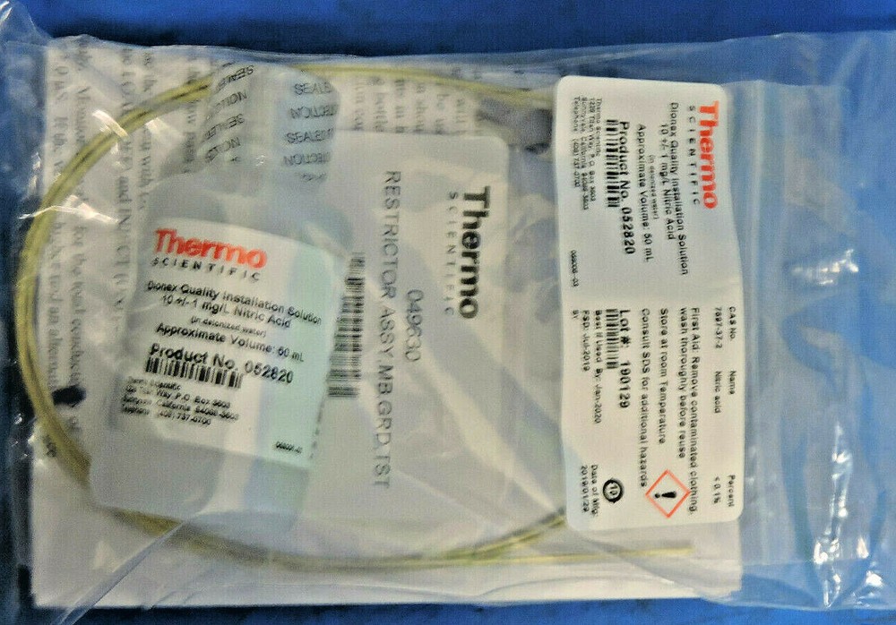 Thermo Dionex Quality Installation Solution HNO3 with Restrictor Tube Test