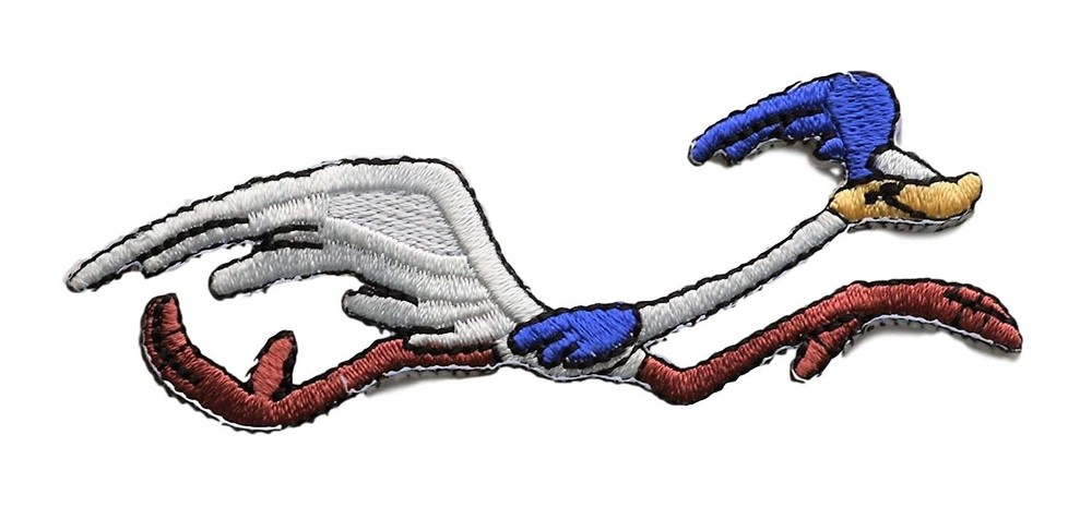 Looney Tunes Road Runner Running 4" Wide Embroidered Patch