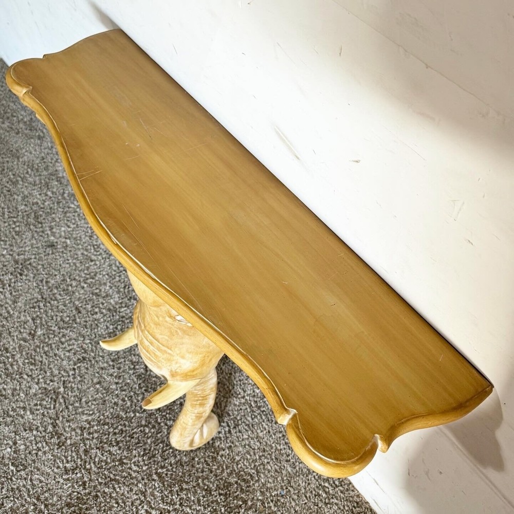 1970s Elephant Sconce Console Table by Chapman