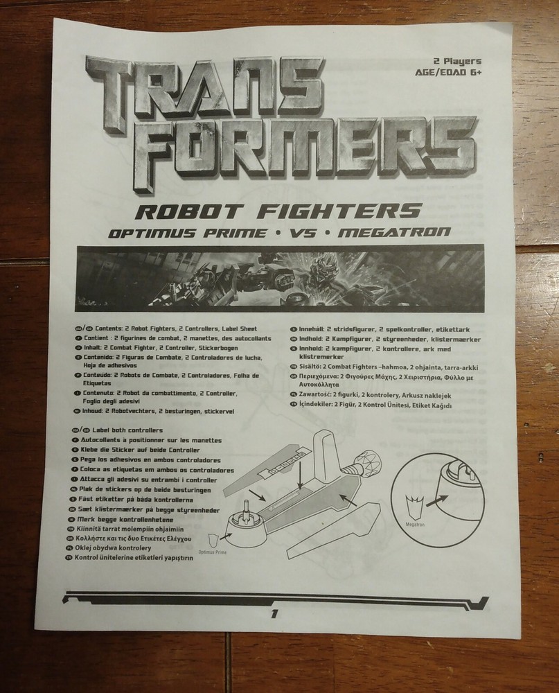 2007 Hasbro Transformers Robot Fighters Game Optimus Prime vs Megatron