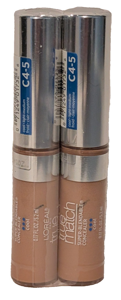 2-Pack L'Oreal True Match Super Blendable Concealer – C4-5 Cool Light Medium New