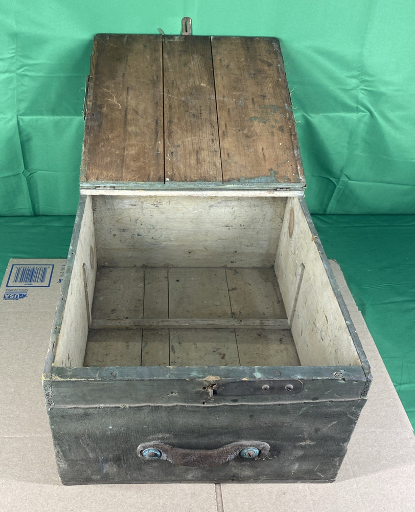 Wooden Canvas Munitions Crate