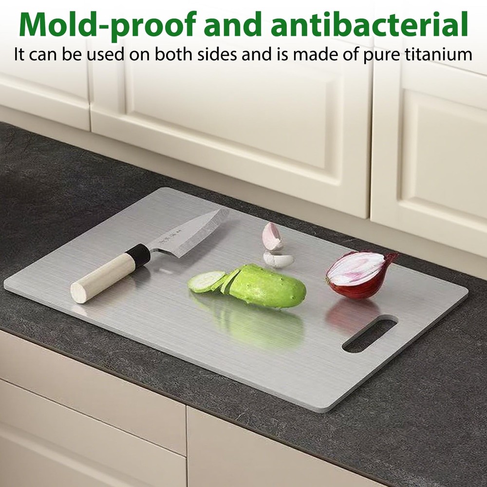 Kitchen Titanium Cutting Board, Stainless Steel Cutting Board, Double Sided C...