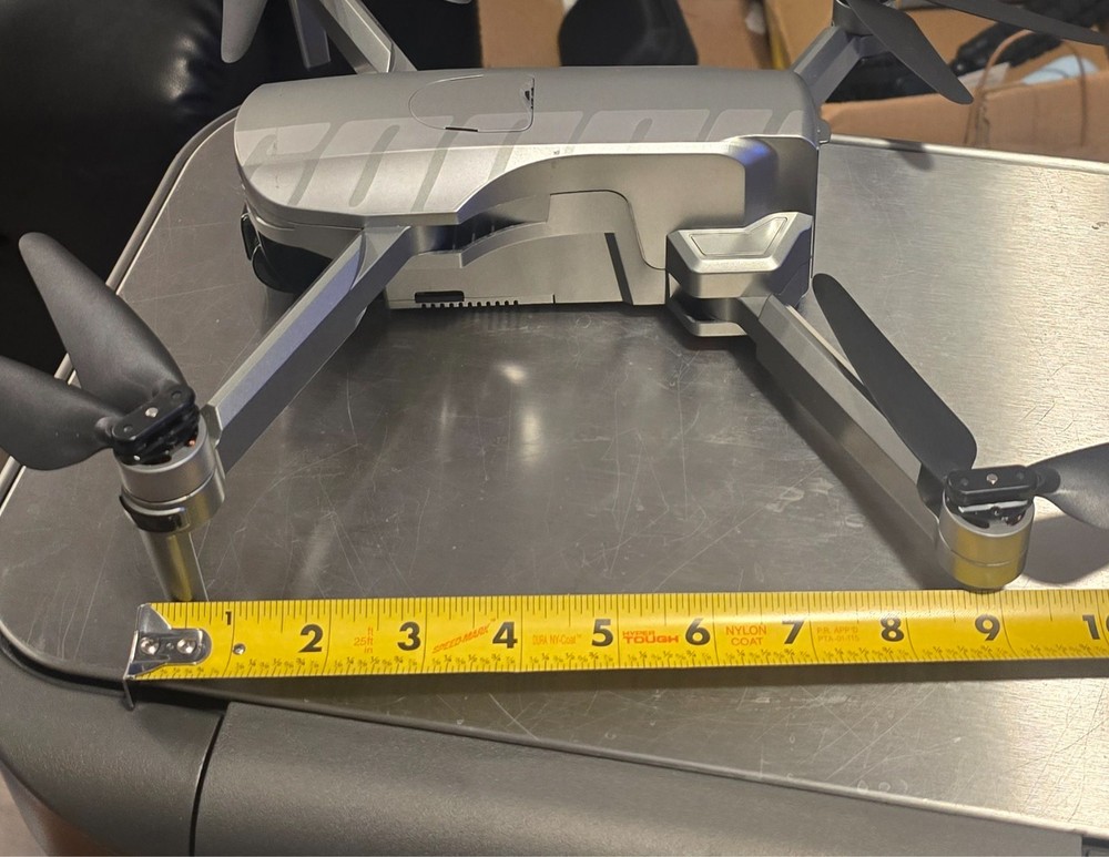 10” Foldable Quadcopter Drone + Remote + 2 Batteries | Untested As-Is | Powers O