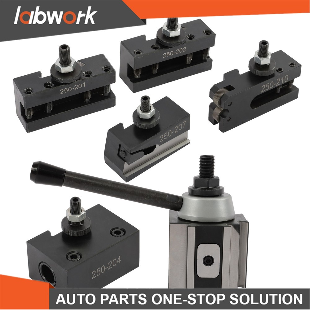 Labwork 6 Pack BXA Tool Post Set 250-200 Complete Quick Change System for Lathes