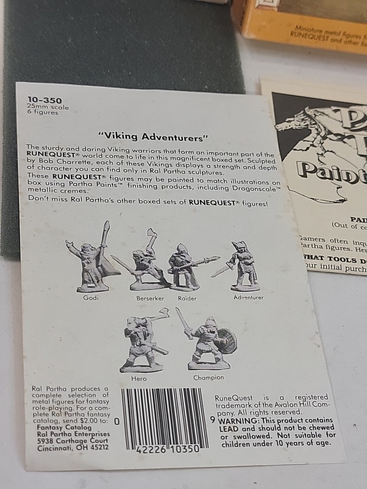 runequest miniatures Viking Adventures