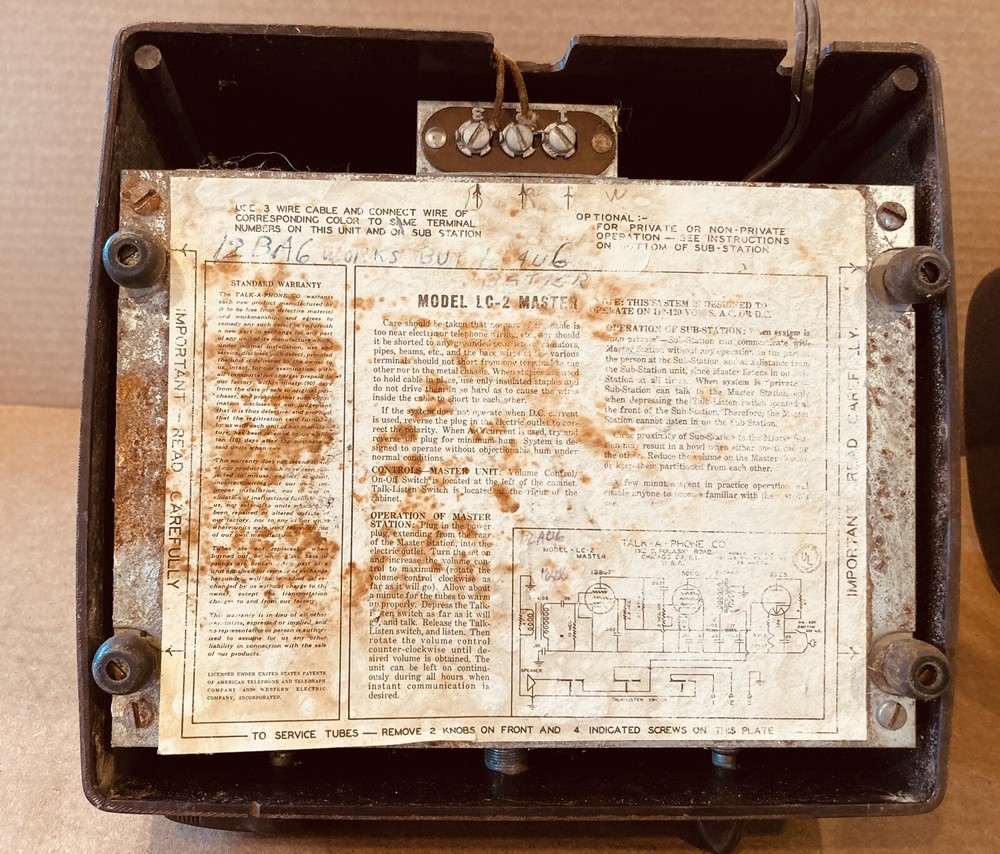 Vintage TALK-A-PHONE Intercom System