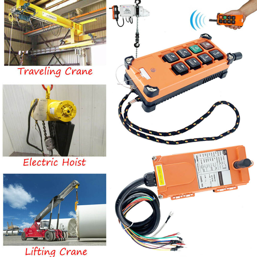 12/24V Industrial Crane Remote Control Radio Controller Transmitter & Receiver